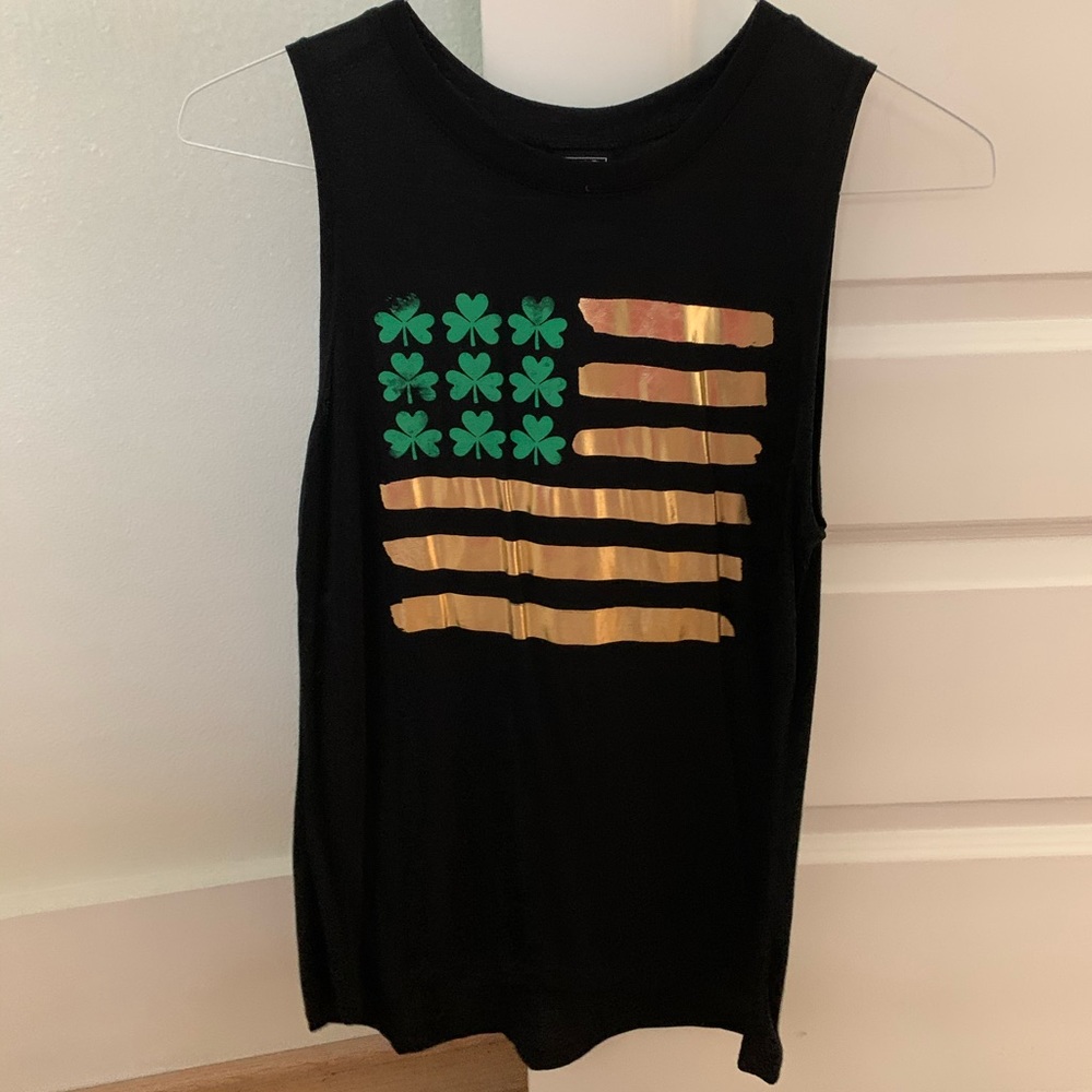St Patrick’s day at patty’s flag muscle tee